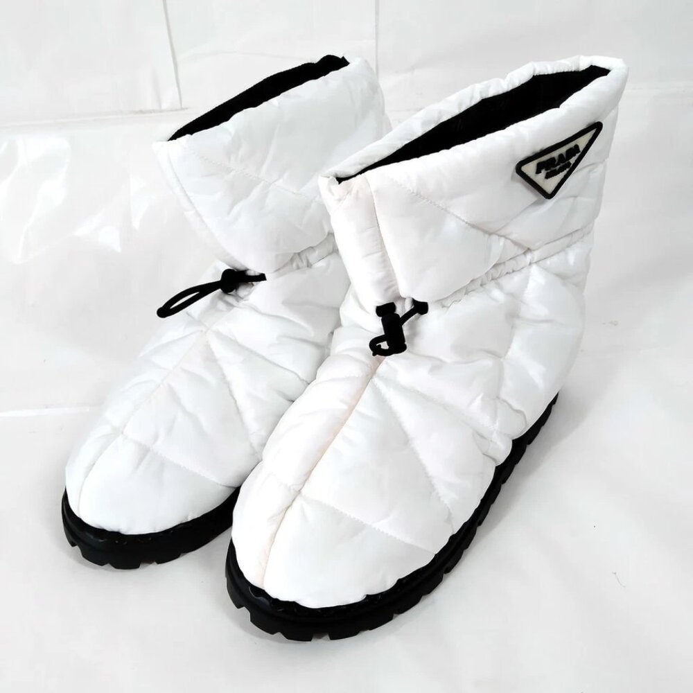 Prada Boots Women Whites Nylon 490-081425 - Picture 3 of 9